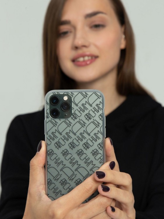 Чехол «Да не снимай» паттерн, полупрозрачный