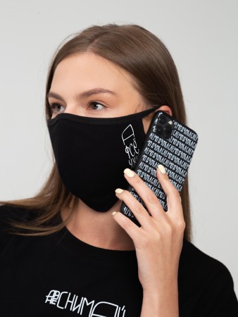 Чехол «Чо касаемо» паттерн, чёрный