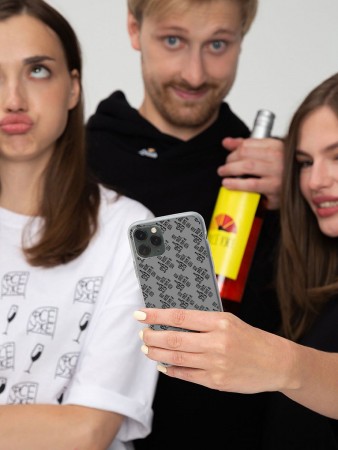 Чехол «Где надо, там и где» бокальчик, полупрозрачный